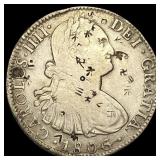 1806 Mo Mexico Silver 8 Reales Chopmark NEARLY UNC