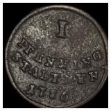 1786 Germany Augsburg 1 Pfenning NEARLY UNCIRCULAT