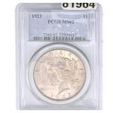 1923 Silver Peace Dollar PCGS MS62