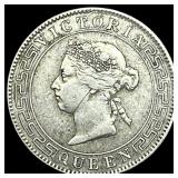 1895 Ceylon Victoria Silver 50 Cents NEARLY UNCIRC