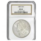 1880-S Morgan Silver Dollar NGC MS66