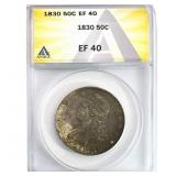 1830 Capped Bust Half Dollar ANACS EF40