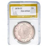 1878-CC Morgan Silver Dollar PGA MS64