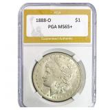 1888-O Morgan Silver Dollar PGA MS65+
