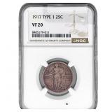 1917 Standing Liberty Quarter NGC VF20