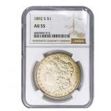 1892-S Morgan Silver Dollar NGC AU55