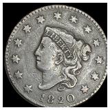 1820 Large Cent LIGHTLY CIRCULATED