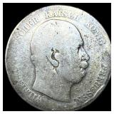 Germany 1875 Silver 5 Mark  ABOUT UNCIRCULATED