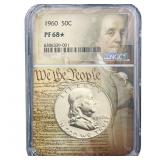 1960 Franklin Half Dollar NGC PF68