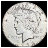 1928-S Silver Peace Dollar CLOSELY UNCIRCULATED