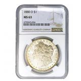 1880-O Morgan Silver Dollar NGC MS63