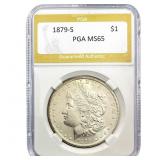 1879-S Morgan Silver Dollar PGA MS65