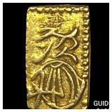 Japan 1832-1858 Gold 2 Shu CLOSELY UNCIRCULATED