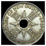 1945 New Guinea Silver 1 Shilling  UNCIRCULATED