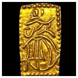 Japan 1832-1858 Gold 2 Shu CLOSELY UNCIRCULATED