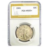 1941 Walking Liberty Half Dollar PGA MS65+