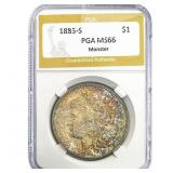 1885-S Morgan Silver Dollar PGA MS66 Monster