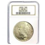 1923 Morgan Silver Dollar NGC MS63