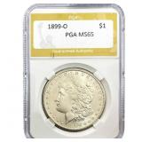 1899-O Morgan Silver Dollar PGA MS65