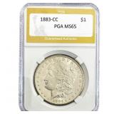 1883-CC Morgan Silver Dollar PGA MS65