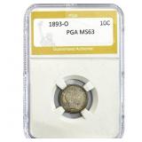 1893-O Barber Dime PGA MS63