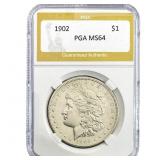 1902 Morgan Silver Dollar PGA MS64