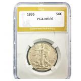 1936 Walking Liberty Half Dollar PGA MS66