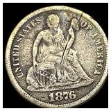 1876 Seated Liberty Dime NICELY CIRCULATED