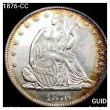 1876-CC Seated Liberty Half Dollar CHOICE BU+