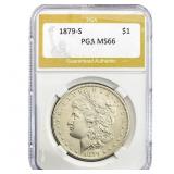 1879-S Morgan Silver Dollar PGA MS66