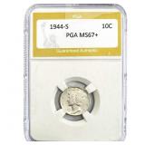 1944-S Mercury Silver Dime PGA MS67+
