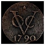 1790 East India Tracding Company Copper Duit NEARL