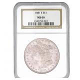 1881-S Morgan Silver Dollar NGC MS66