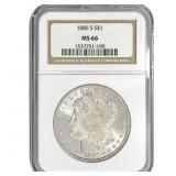 1880-S Morgan Silver Dollar NGC MS66