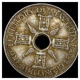 1945 New Guinea Silver 1 Shilling  UNCIRCULATED