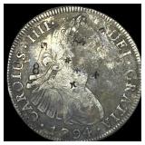 1794 Colonial Spain Silver 8 Reales Chopmarks NEAR