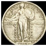 1918-S Silver Standing Liberty Quarter NEARLY UNCI