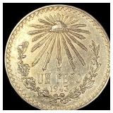 1943 M Mexico Silver 1 Peso UNCIRCULATED
