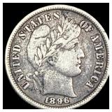 1896 Silver Barber Dime LIGHTLY CIRCULATED