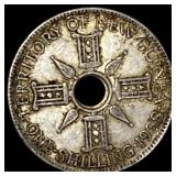 1938 New Guinea Silver 1 Shilling  UNCIRCULATED