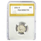 1931-D Mercury Silver Dime PGA MS66 FSB