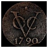 1790 East India Tracding Company Copper Duit NEARL