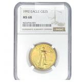 1922 Gold $25 American Eagle 1/2oz NGC MS68