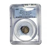 1883 Great Britain Silver 3 Pence PCGS Genuine