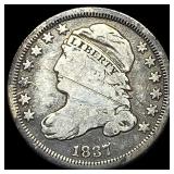 1837 Capped Bust Dime NICELY CIRCULATED