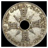1938 New Guinea Silver 1 Shilling  UNCIRCULATED