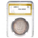 1884-S Morgan Silver Dollar PGA MS63
