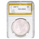 1887-S Morgan Silver Dollar PGA MS63