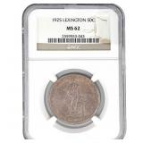 1925 Lexington Half Dollar NGC MS62