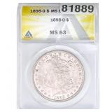 1897-O Morgan Silver Dollar ANACS MS63